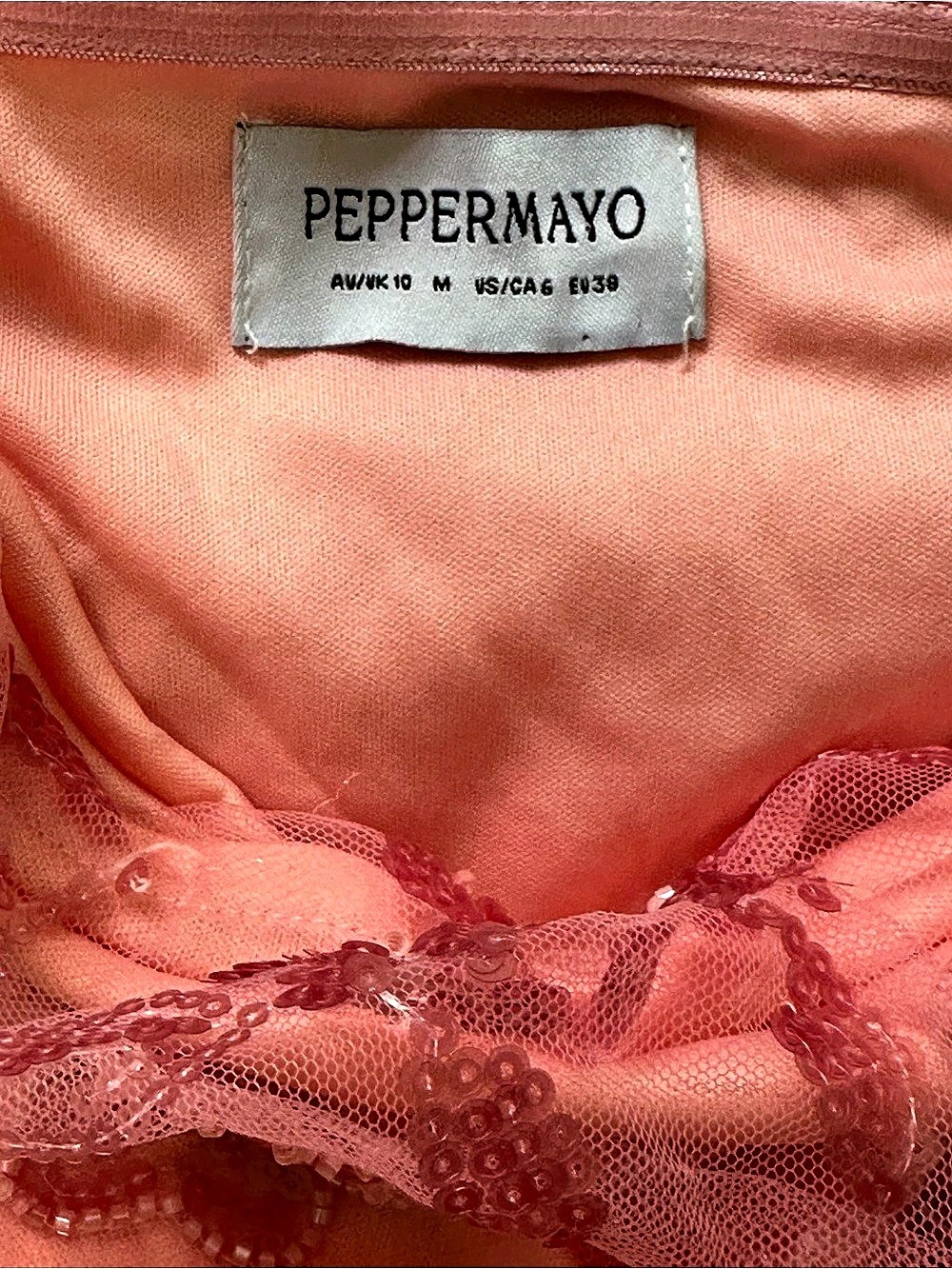 Peppermayo Floral Sequin Camisole Pink Size Medium - Picture 5 of 5